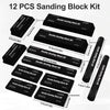 12PC Sanding Blocks Auto Body manufactured from flexible Eva Foam for Wet or Dry Sanding