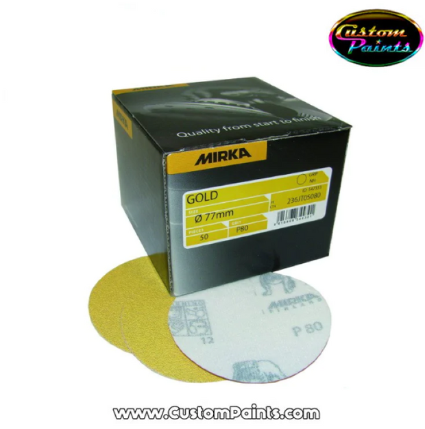 Abrasive: Mirka P80 77mm (50 x Discs)