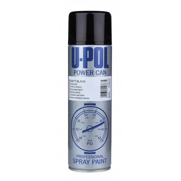 Aerosol: Upol Power Can Matt Black Topcoat 500ml