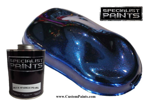 Blue Spatkle Pearl over Black Base